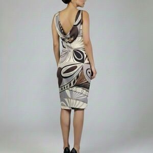 Anne Klein satin long dress low back